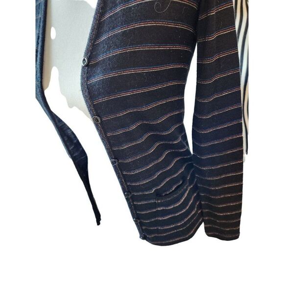 Vintage 70s Offspring Long Sleeve Black Button Up Cardigan Size XS - Picture 2 of 5